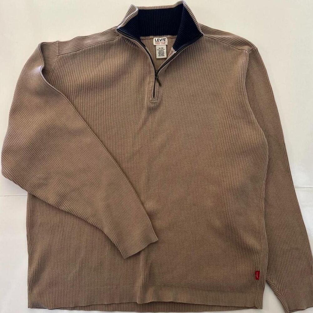 Levi-s Men's Brown and Tan Jumper